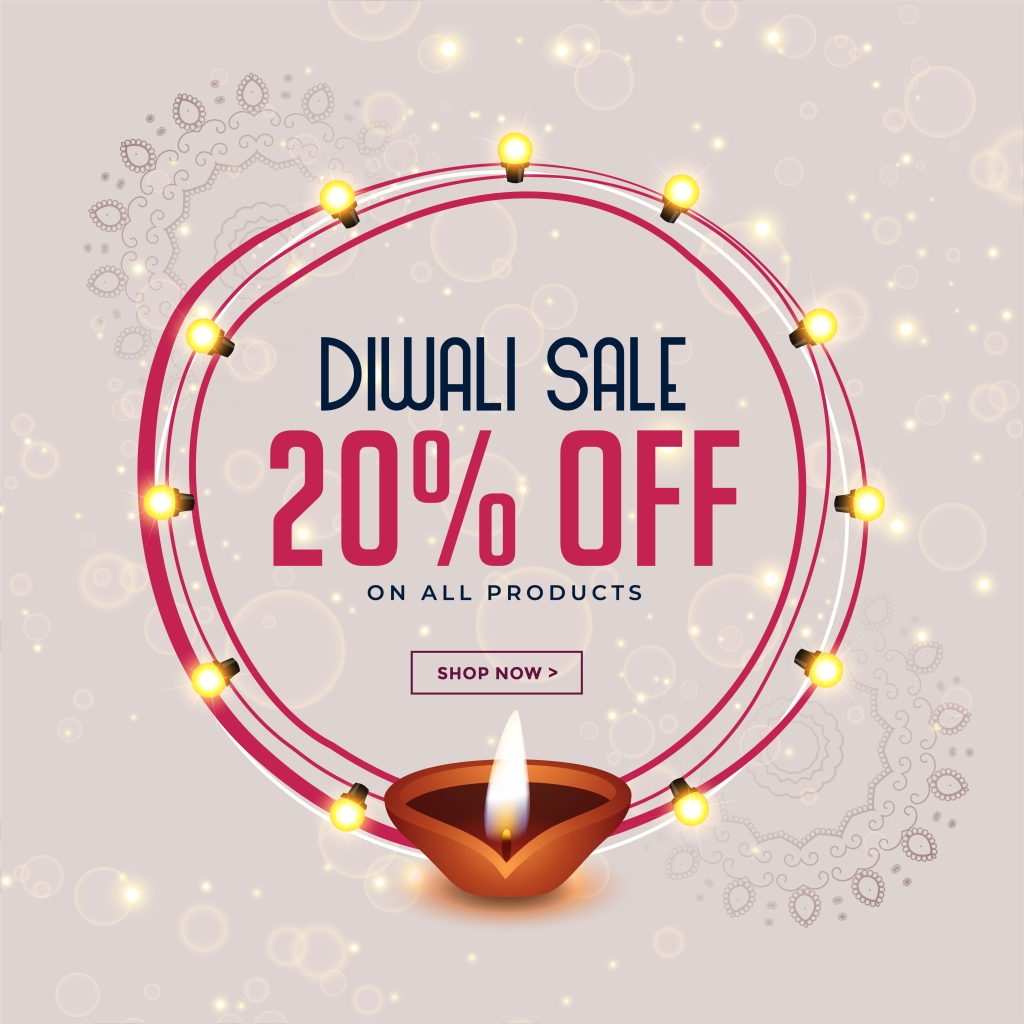 happy diwali festival sale banner design